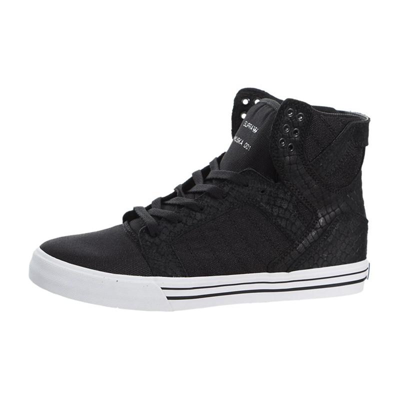 Buty Supra SKYTOP - Sneakersy Wysokie Damskie - Czarne (VMWD-70153)